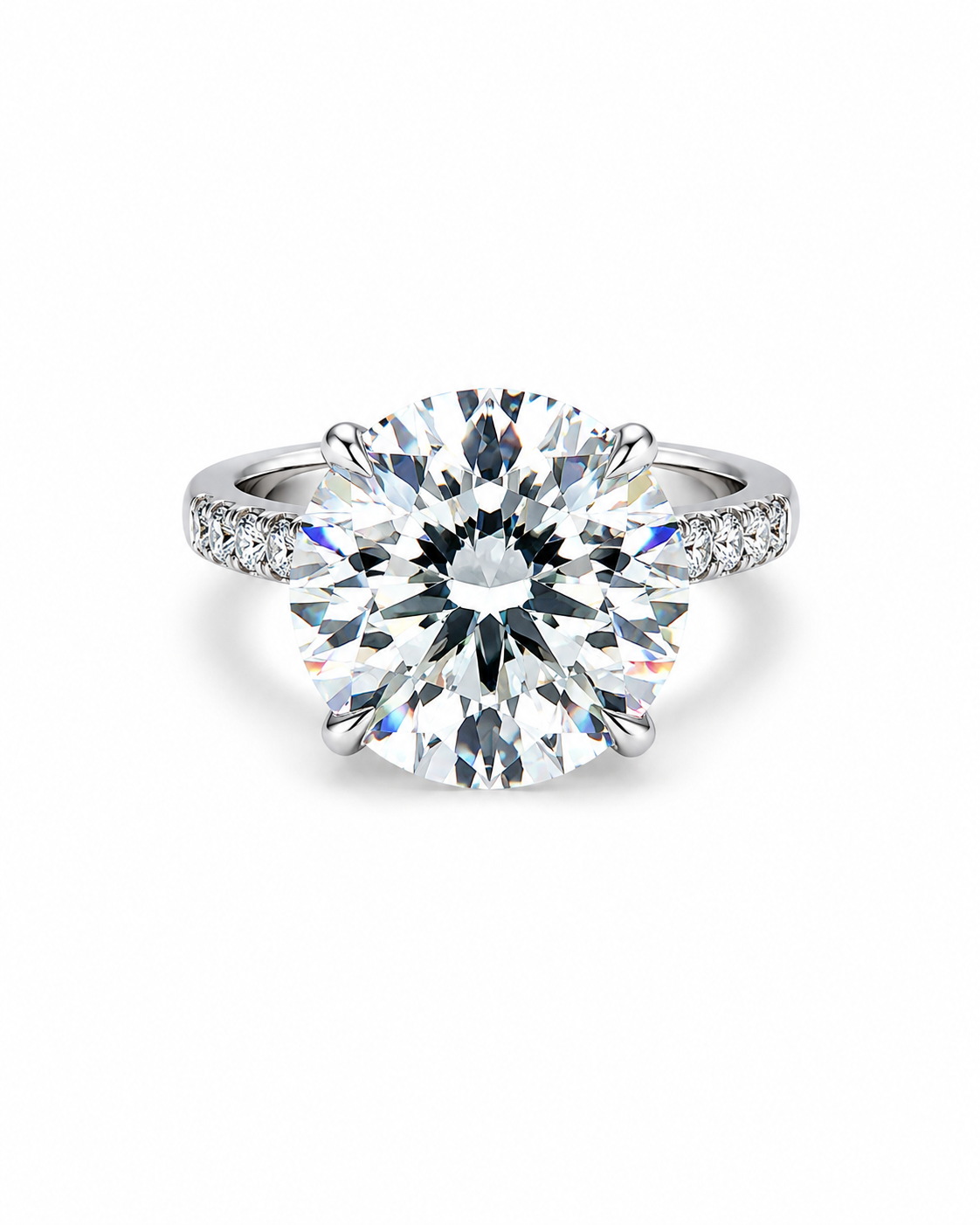 Round-Cut Diamond Halo Engagement Ring