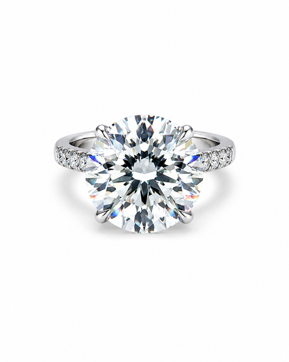 Round-Cut Diamond Halo Engagement Ring