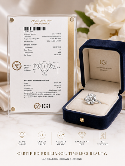 Round-Cut Diamond Halo Engagement Ring