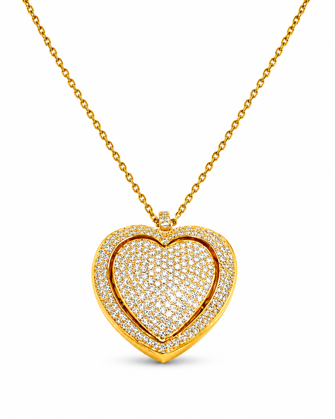 Pavé Diamond Heart Pendant